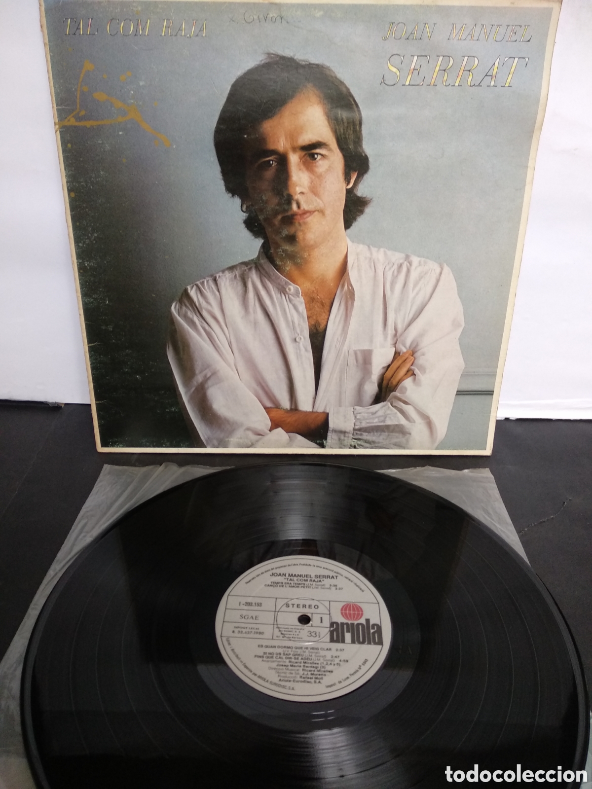 Discos de vinilo: *JOAN MANUEL SERRAT, TAL COM RAJA, SPAIN, ARIOLA, A3 - Foto 1