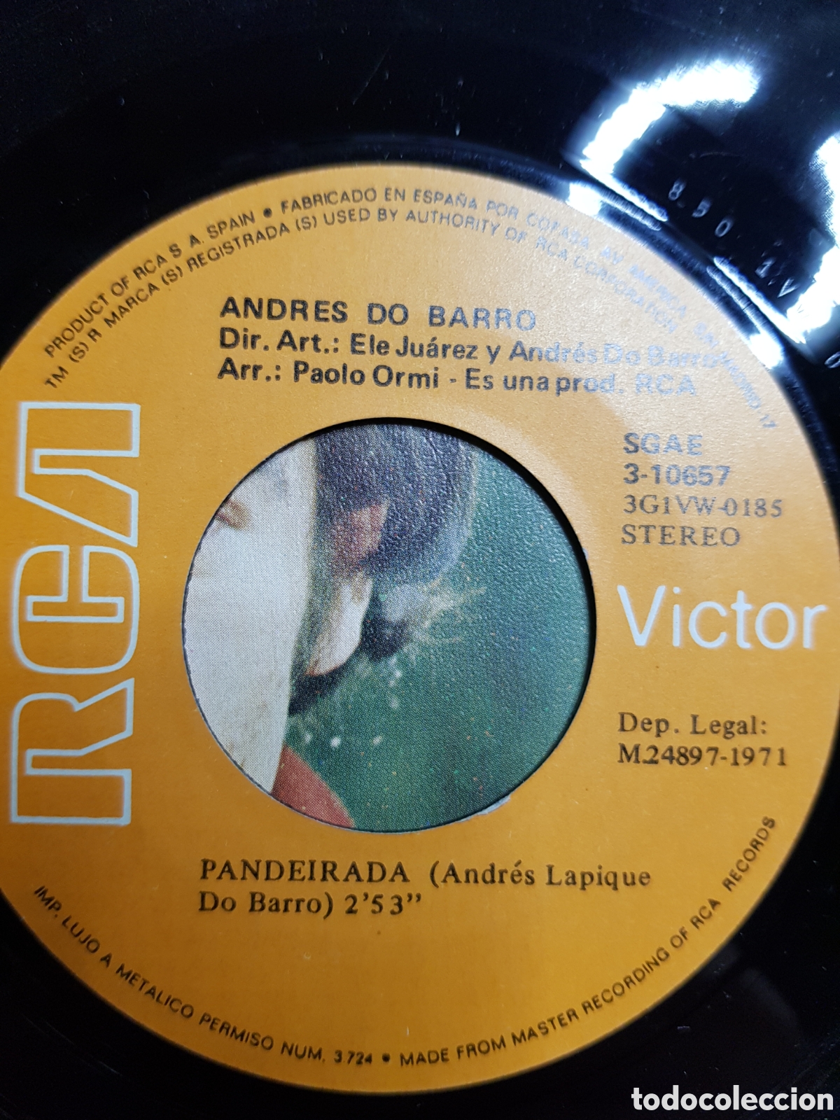 Discos de vinilo: Single 7&rdquo; Andr&eacute;s do Barro 1971 Pandeirada. - Foto 3