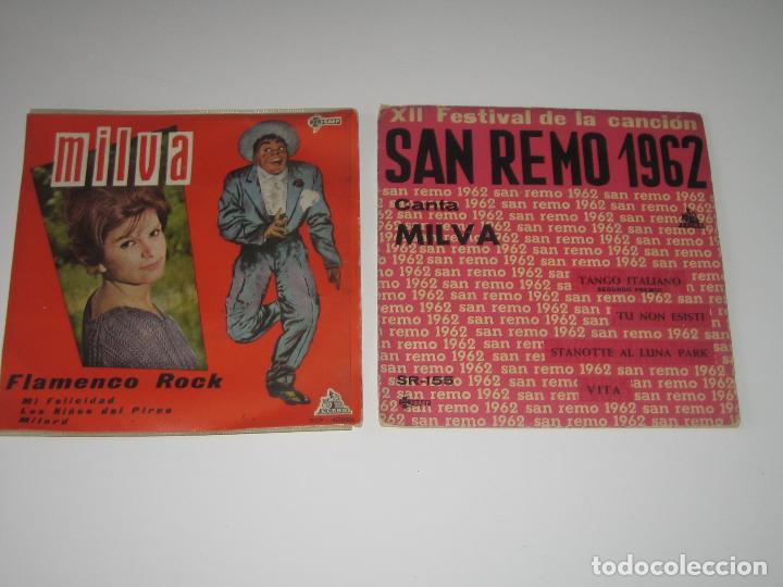 Discos de vinilo: MILVA - LOTE DE DOS DISCOS PEQUE&Ntilde;OS - ED. ESPA&Ntilde;OLA - Foto 1