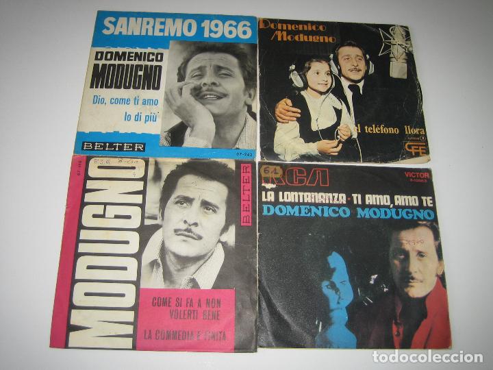 Discos de vinilo: DOMENICO MODUGNO - LOTE DE 4 DISCOS PEQUE&Ntilde;OS - Foto 1