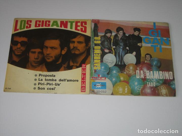 Discos de vinilo: LOS GIGANTES - LOTE DE 2 DISCOS PEQUE&Ntilde;OS - Foto 1