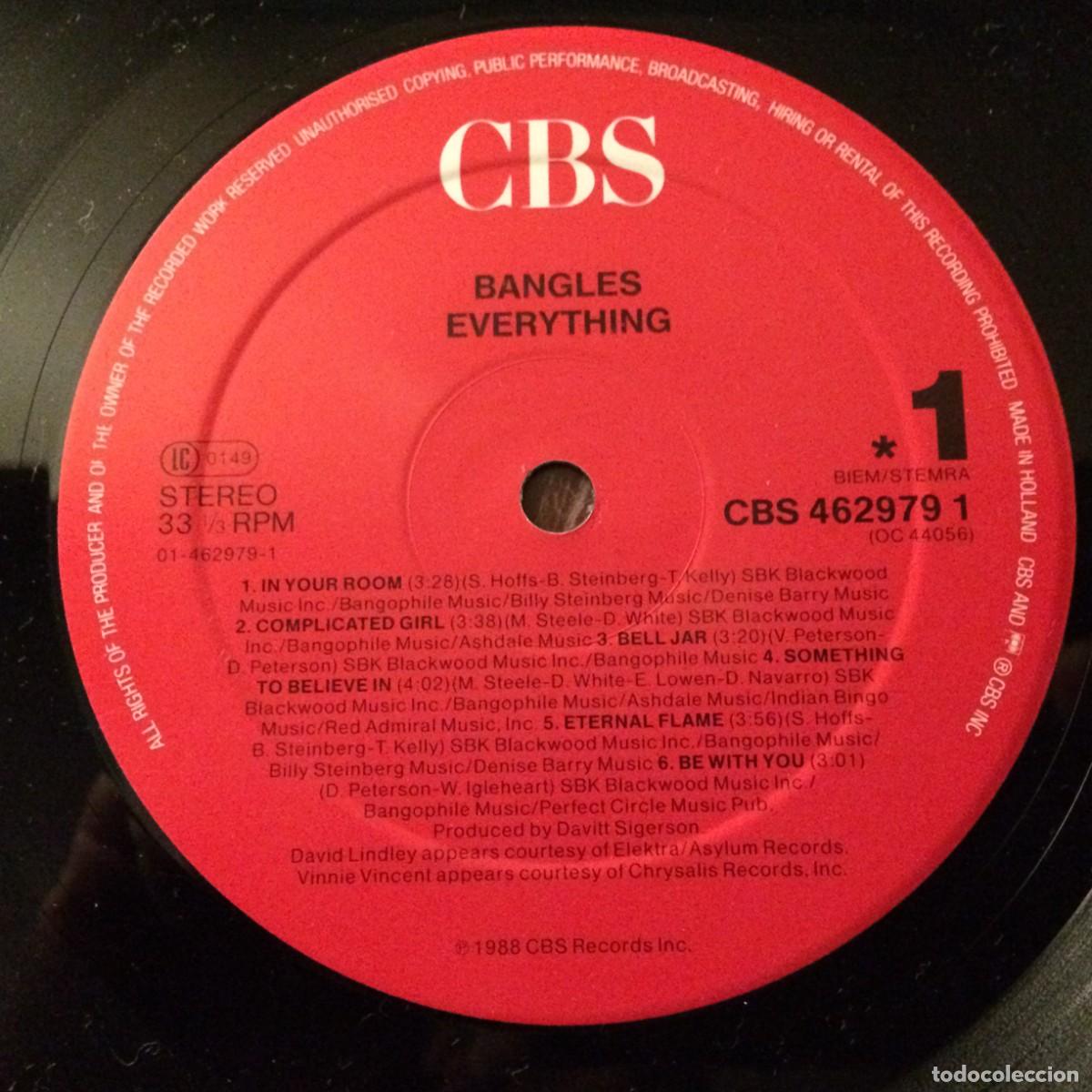 Discos de vinilo: Bangles &lrm;&ndash; Everything , Holanda 1988 CBS - Foto 5