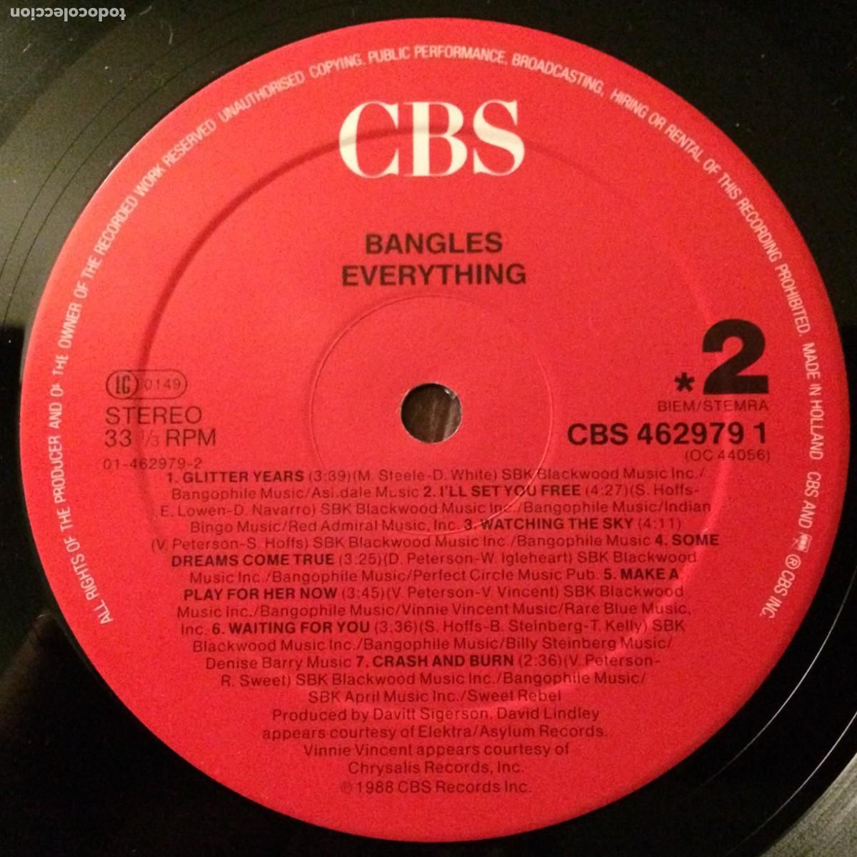 Discos de vinilo: Bangles &lrm;&ndash; Everything , Holanda 1988 CBS - Foto 6