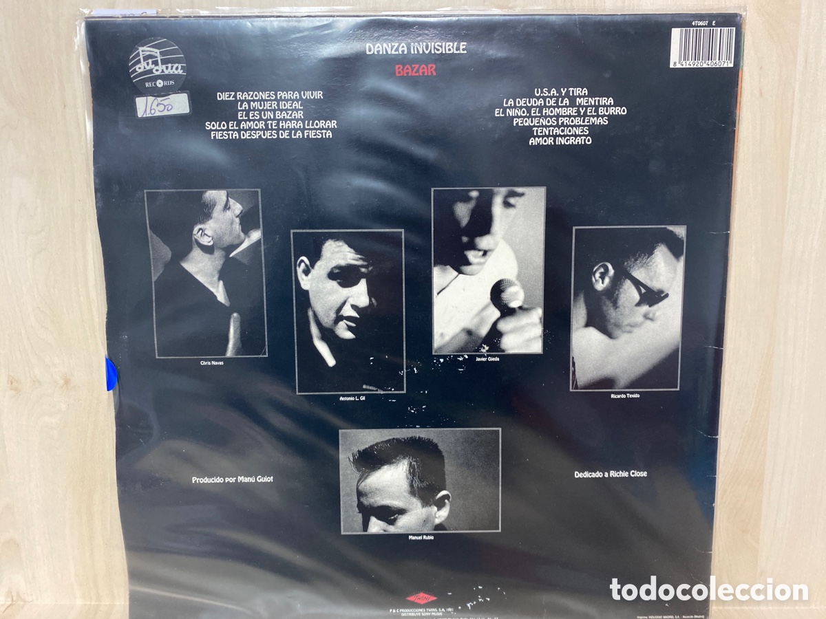 Discos de vinilo: Danza Invisible - Bazar (LP, Album) - Foto 2