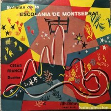 Discos de vinilo: ESCOLANÍA DE MONTSERRAT – SOLISTA DE LA ESCOLANÍA DE MONTSERRAT - EP SPAIN 1958. Lote 385635034