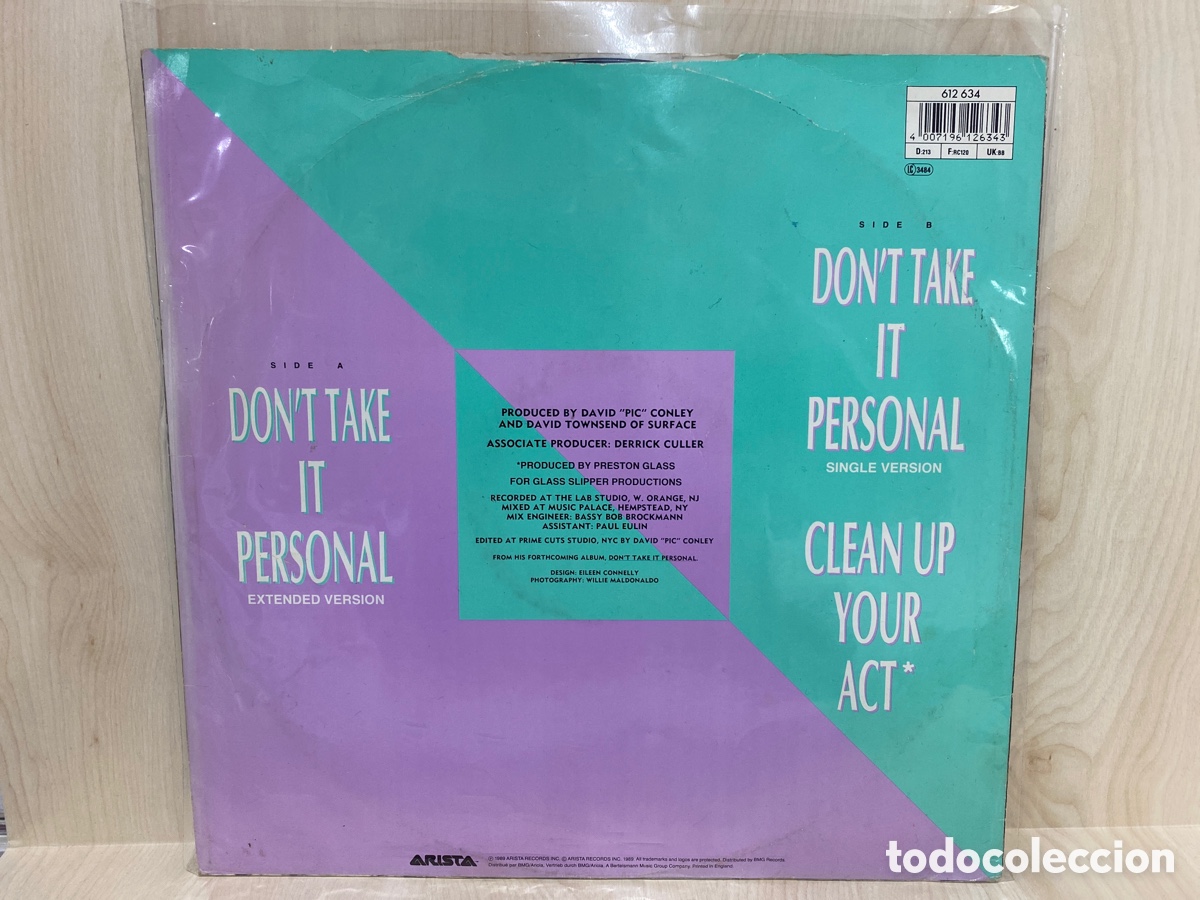 Discos de vinilo: Jermaine Jackson - Dont Take It Personal (12&rdquo;) - Foto 2