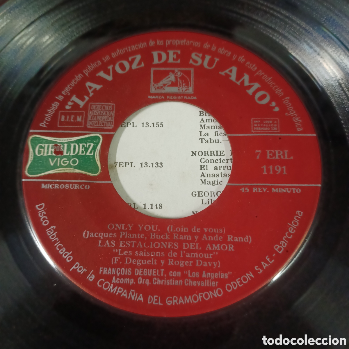 Discos de vinilo: FRANCOIS DEGUELT - ONLY YOU + 3 - Foto 3