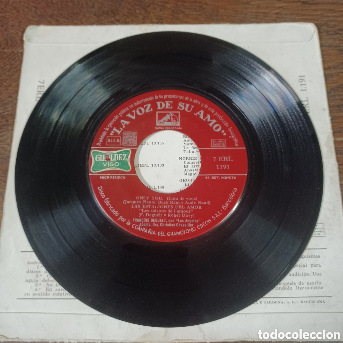 Discos de vinilo: FRANCOIS DEGUELT - ONLY YOU + 3 - Foto 4