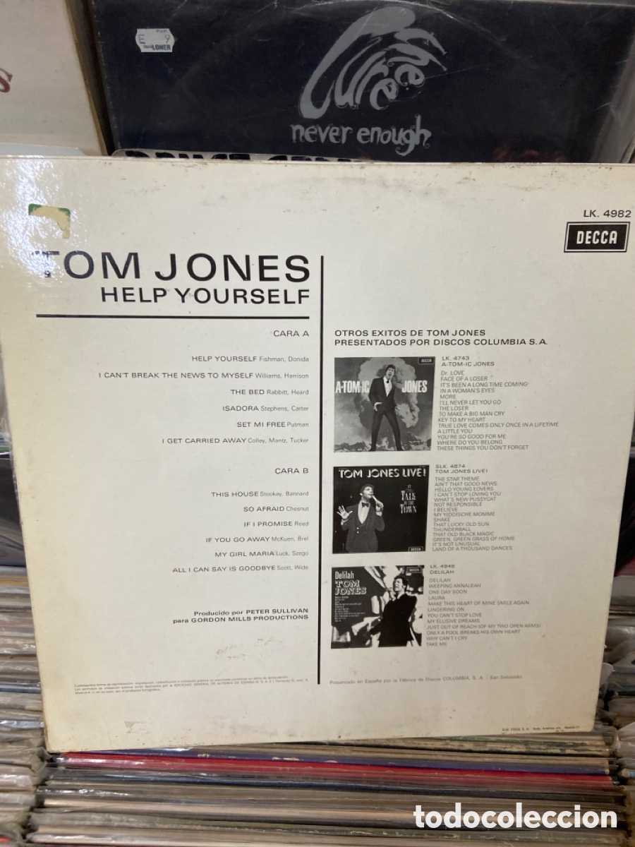 Discos de vinilo: Tom Jones Have help Yourself - Foto 2