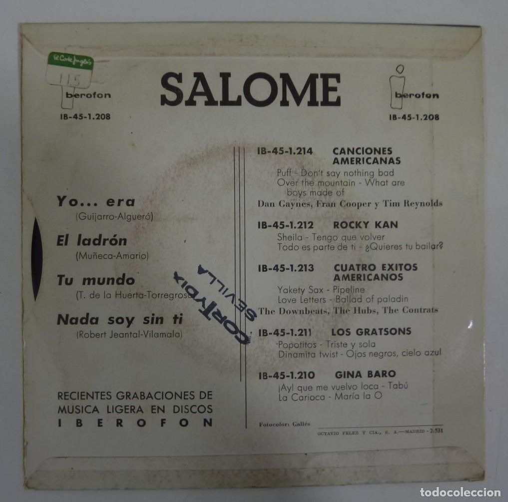 Discos de vinilo: SALOME // YO...ERA+3 // 1963 // EP - Foto 2