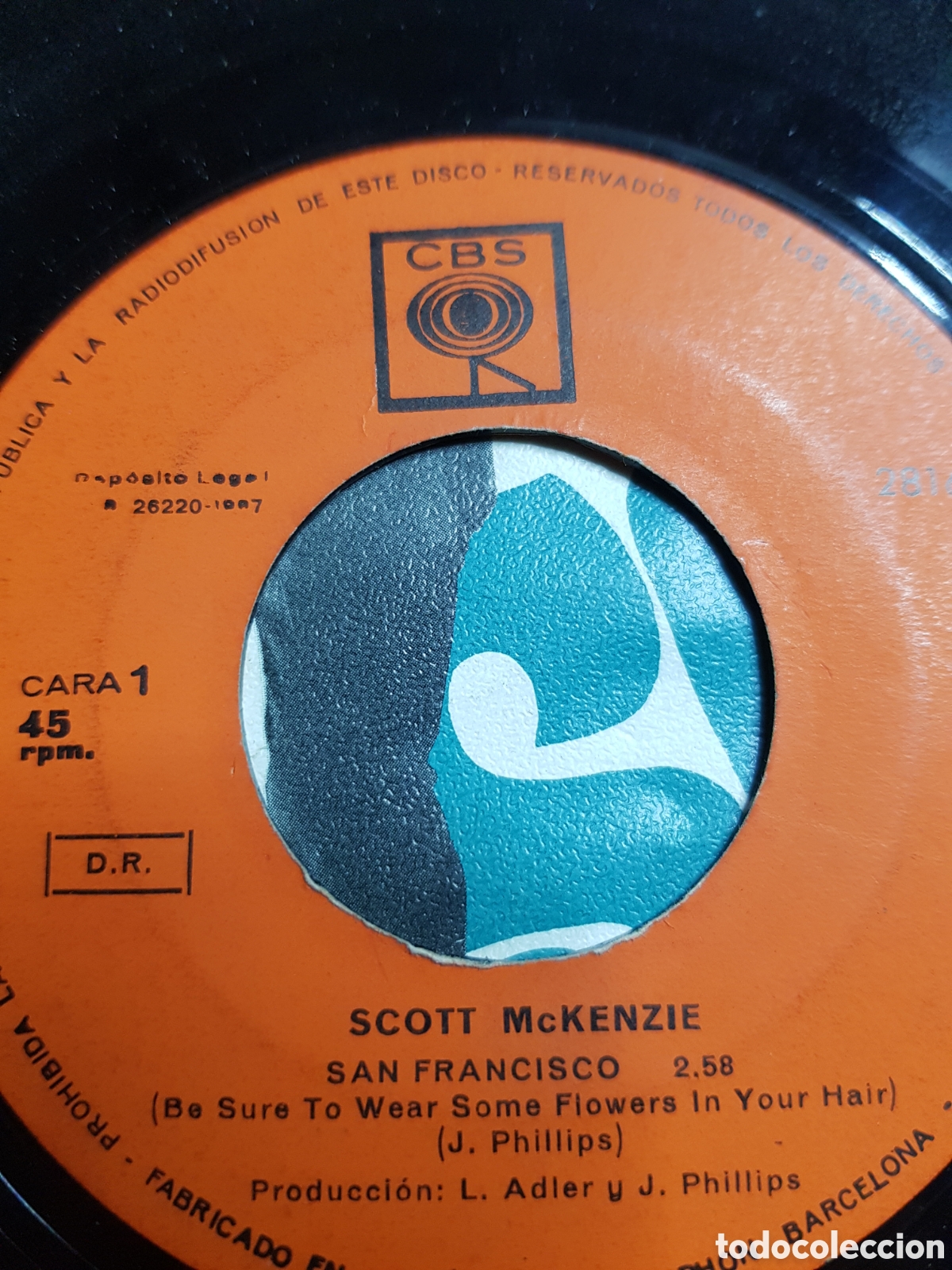 Discos de vinilo: Single 7&rdquo; Scott Mackenzie 1987? San Francisco - Foto 4