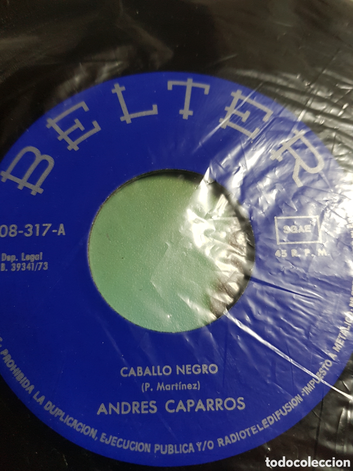Discos de vinilo: Single 7&rdquo; Andr&eacute;s Caparros 1973 caballo negro. - Foto 3