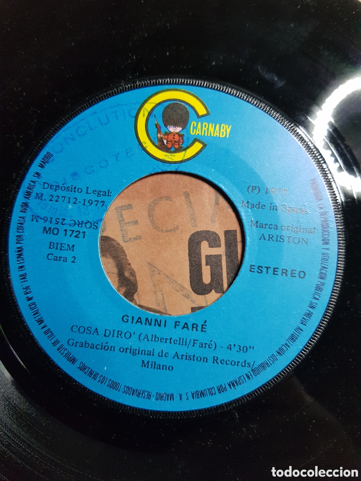 Discos de vinilo: Single 7&rdquo; Gianni Fare 1977 Magdalena. - Foto 3