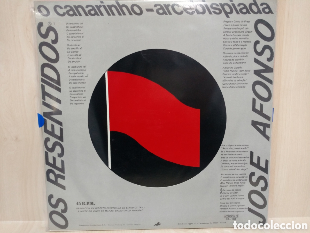 Discos de vinilo: Os Resentidos - Vigo 92 (12&rdquo;, Maxi) - Foto 2