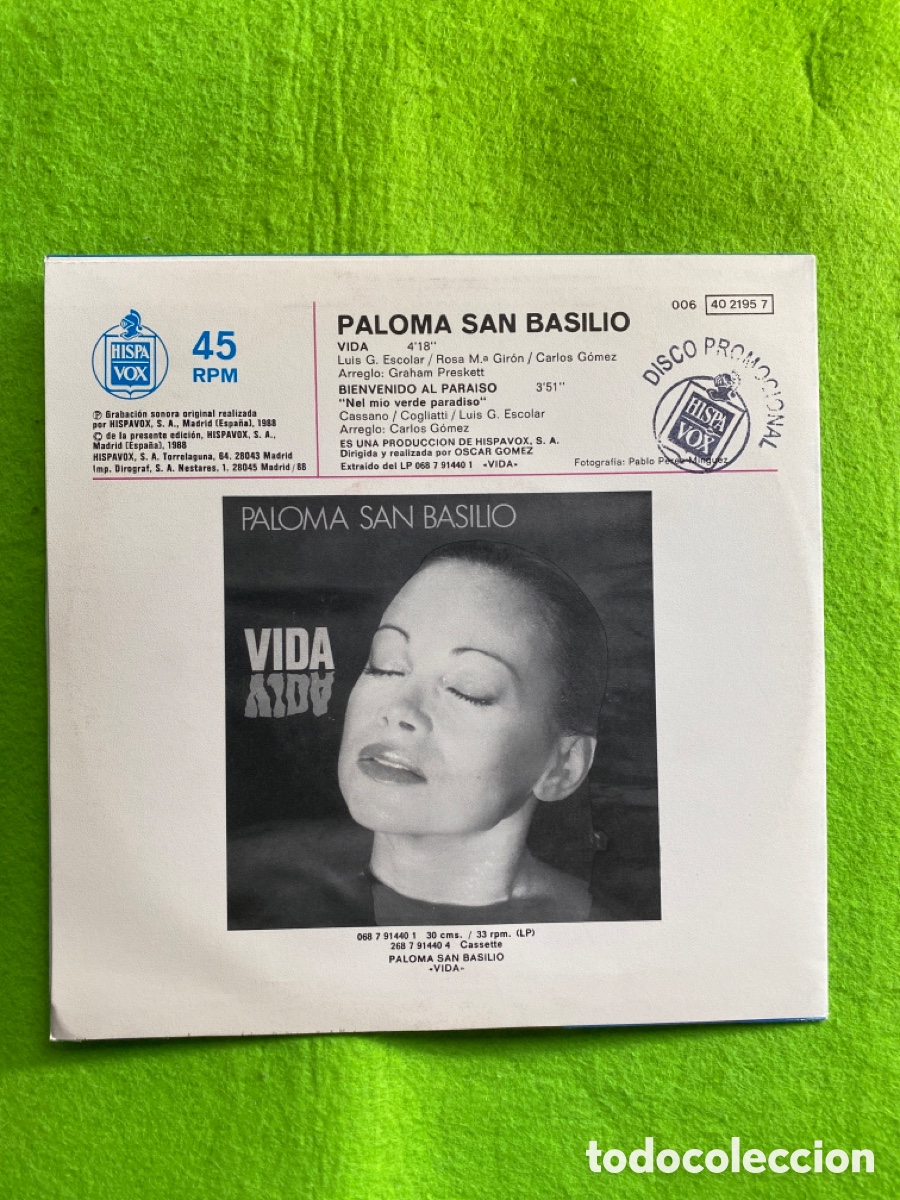 Discos de vinilo: Paloma san Basilio (promocional) - Foto 2