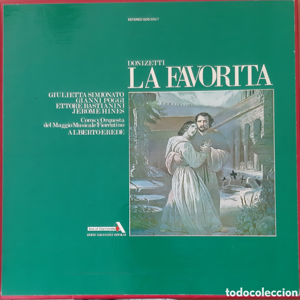 Discos de vinilo: Caja La favorita. Donizetti. 2 vinilos. Coros y Orquesta del Maggio Musicale Fiorentino.