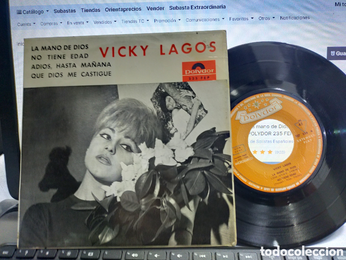 Discos de vinilo: Vicky lagos ep la mano de Dios + 3 1964 - Foto 1