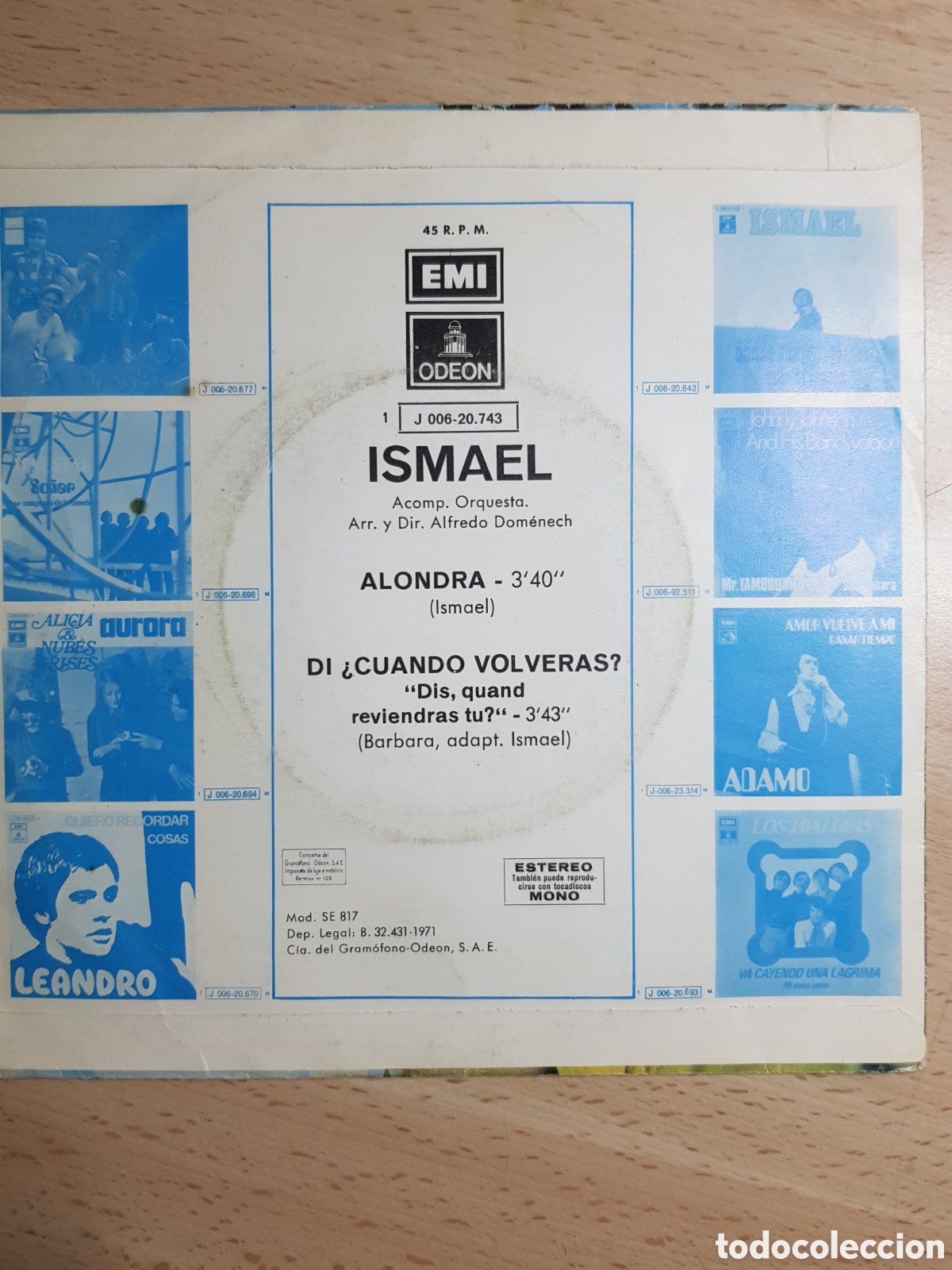 Discos de vinilo: Single 7&rdquo; Ismael 1971 Alondra. - Foto 2
