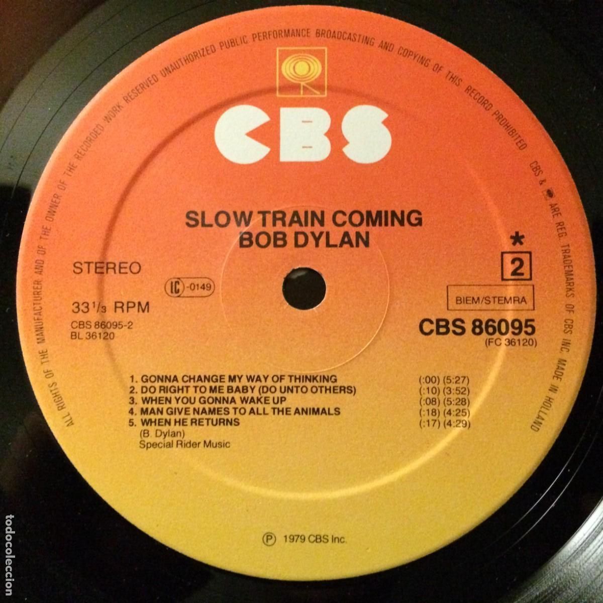 Discos de vinilo: Bob Dylan &lrm;&ndash; Slow Train Coming , Holanda 1979 CBS* - Foto 6