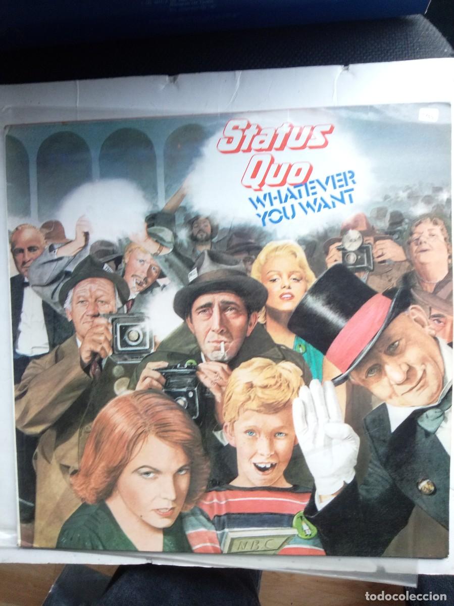 Discos de vinilo: Status quo Whatever you want 1979 lp insert - Foto 1