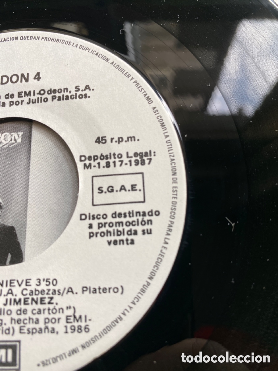 Discos de vinilo: Mar&iacute;a Jim&eacute;nez y Bord&oacute;n 4 (promocional) - Foto 5