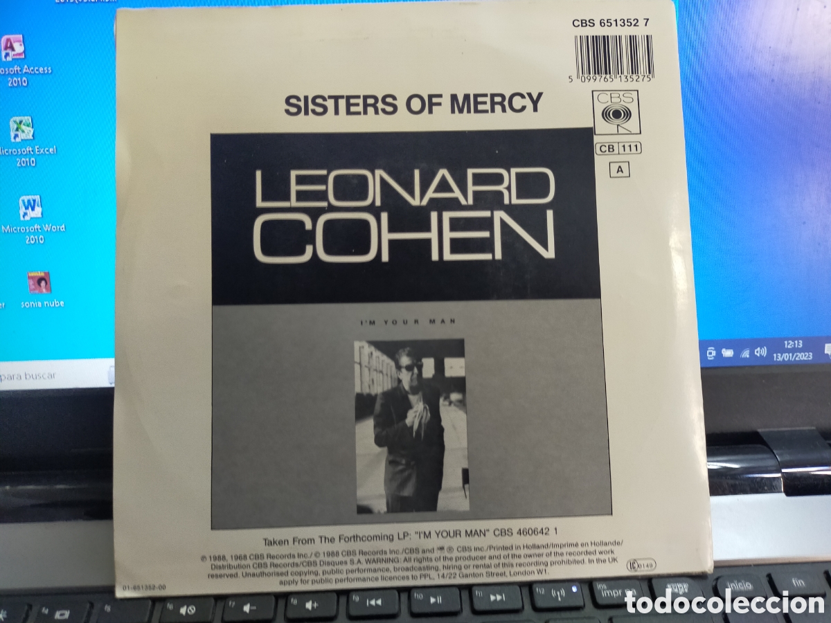 Discos de vinilo: Leonard Cohen single first we take Manhattan holanda 1988 - Foto 2