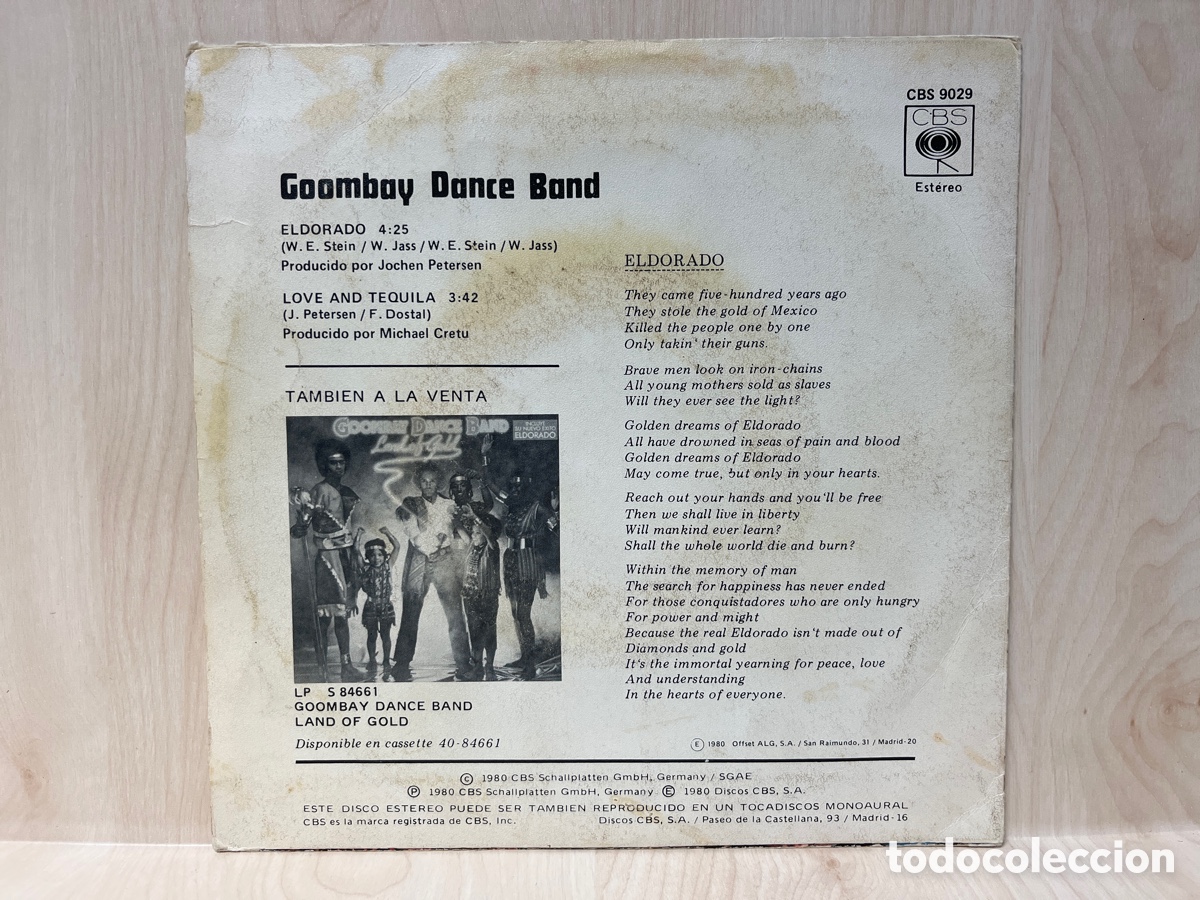Discos de vinilo: Goombay Dance Band - Eldorado (7&rdquo;, Single) - Foto 2