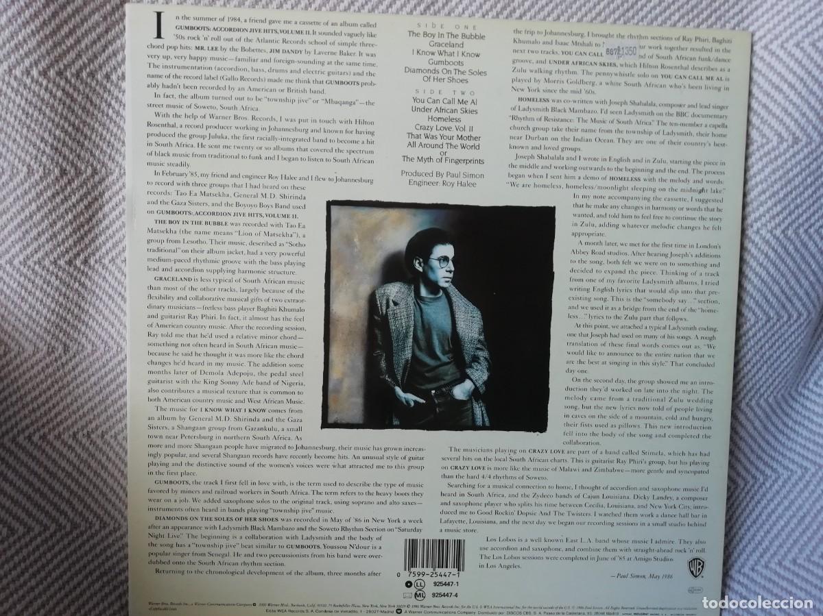 Discos de vinilo: Paul Simon, Graceland - Foto 2