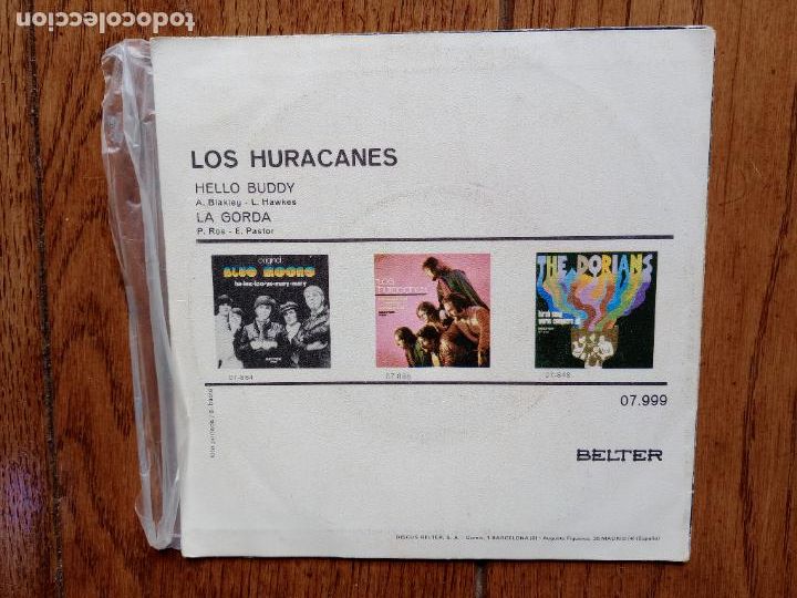 Discos de vinilo: Los Huracanes - Hello Buddy + la gorda - Foto 2