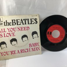 Discos de vinilo: THE BEATLES – ALL YOU NEED IS LOVE / BABY YOU'RE A RICH MAN FO 103 45. Lote 386540264