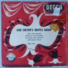Discos de vinilo: KEN COLYER'S SKIFFLE GROUP. TAKE THIS HAMMER/ DOWN BY THE RIVERSIDE/ GO DOWN OLD HANNAH. UK 1955 EP