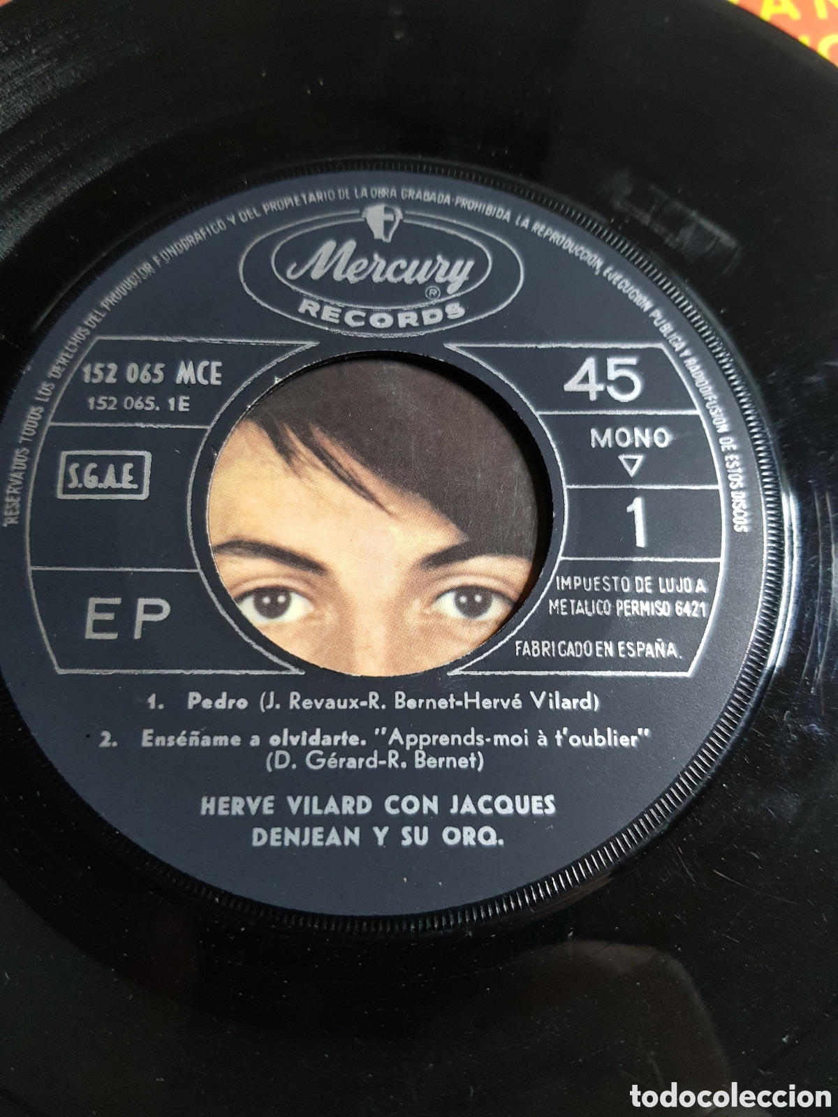 Discos de vinilo: EP 7&rdquo; Herve Vilard 1966 Pedro + 3. - Foto 3