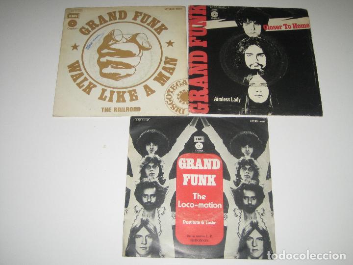 Discos de vinil: GRAN FUNK - LOTE DE 3 DISCOS PEQUE&Ntilde;OS