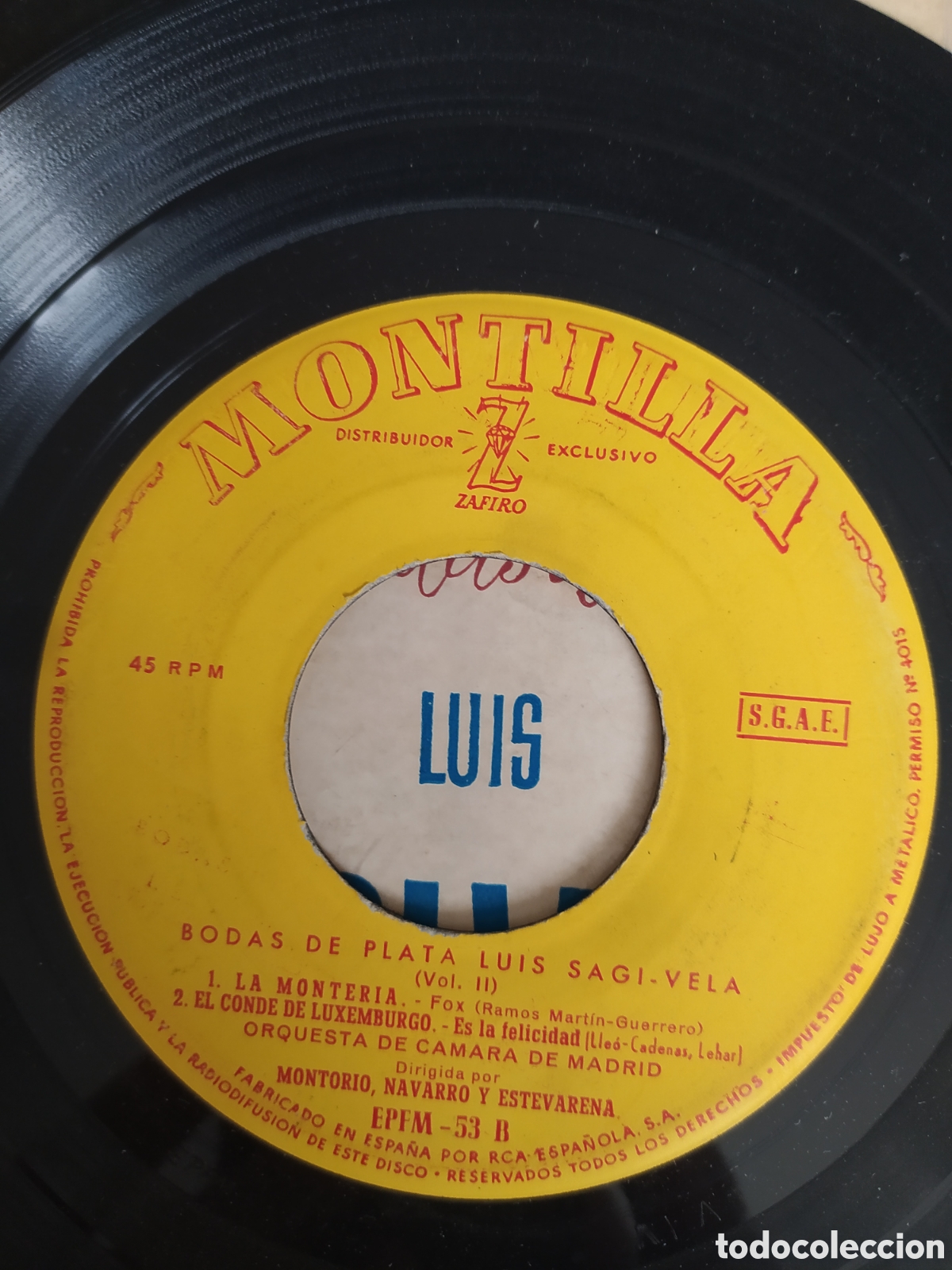 Discos de vinilo: Ep Luis Sagi-vela. Bodas de plata - Foto 4