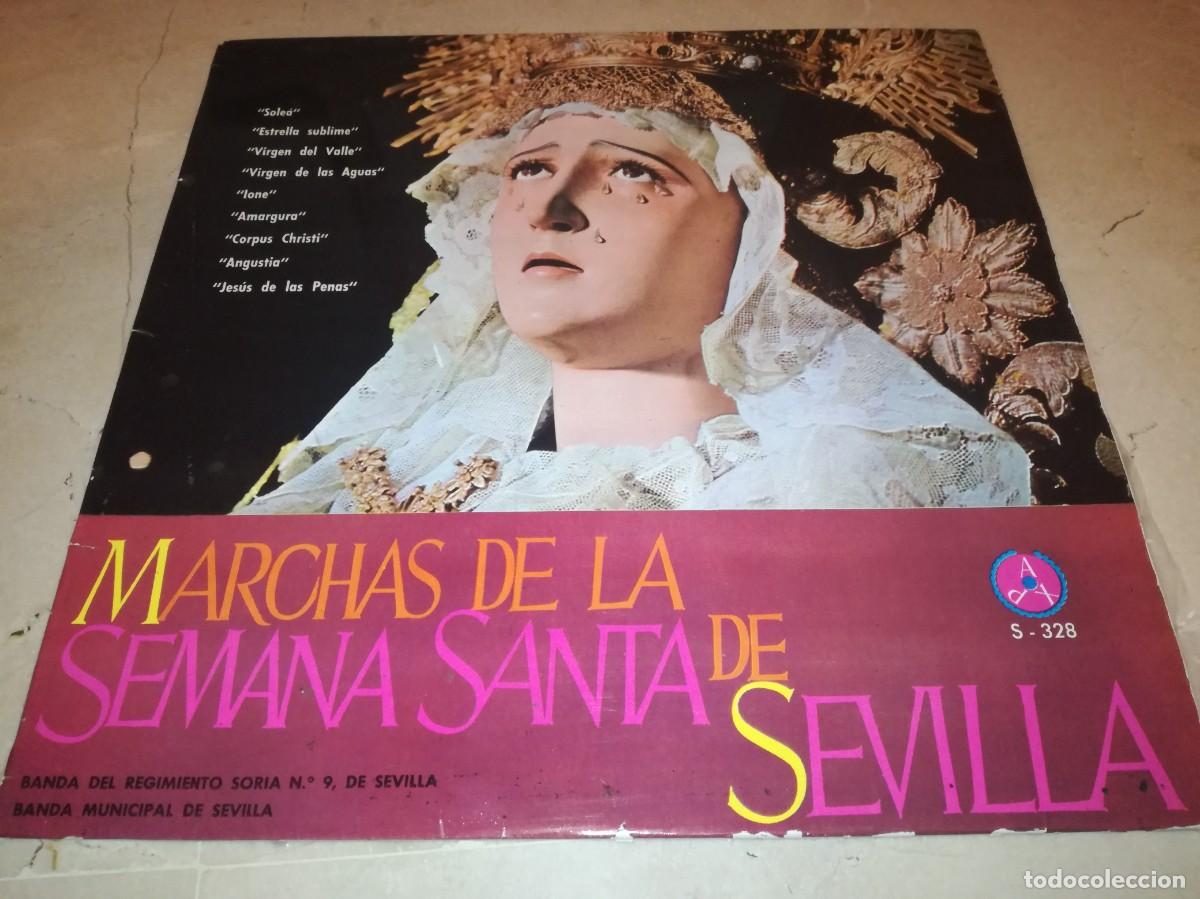 Discos de vinilo: MARCHAS DE LA SEMANA SANTA DE SEVILLA-ORIGINAL A&Ntilde;O 1967-MANUEL FONT DE ANTA, LOPEZ FARFAN