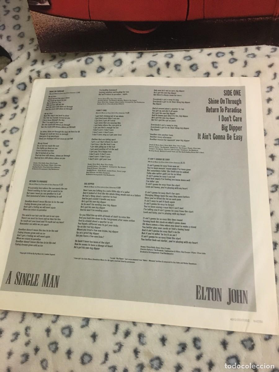 Discos de vinilo: Elton John &lrm;&ndash; A Single Man - Foto 3