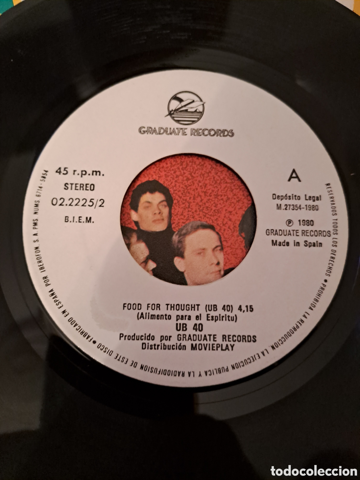 Discos de vinilo: ***UB40&nbsp;&ndash;&nbsp;Food For Thought = Alimento Para El Esp&iacute;ritu. - Foto 2