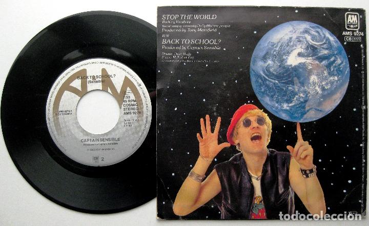 Discos de vinilo: Captain Sensible - Stop The World - Single A&M Records 1983 Holanda BPY - Foto 2