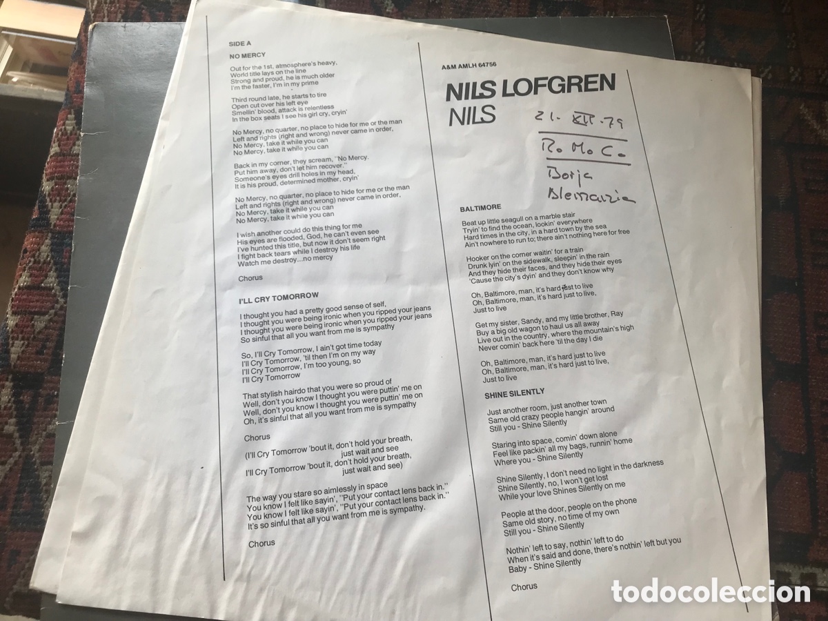 Discos de vinilo: Nils. Nils Lofgren. - Foto 3