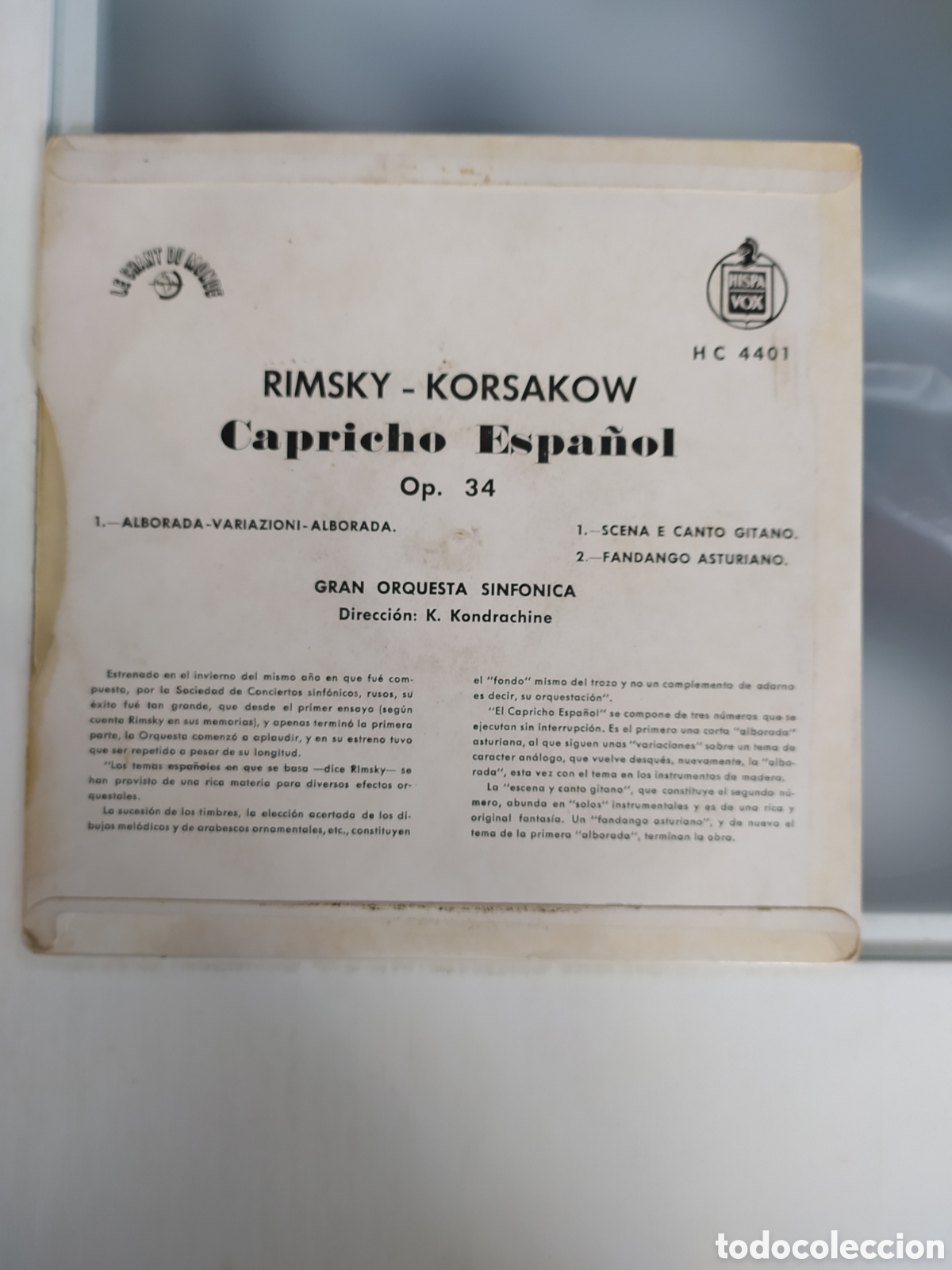 Discos de vinilo: Rimsky Korsakov. Capricho Espa&ntilde;ol - Foto 2
