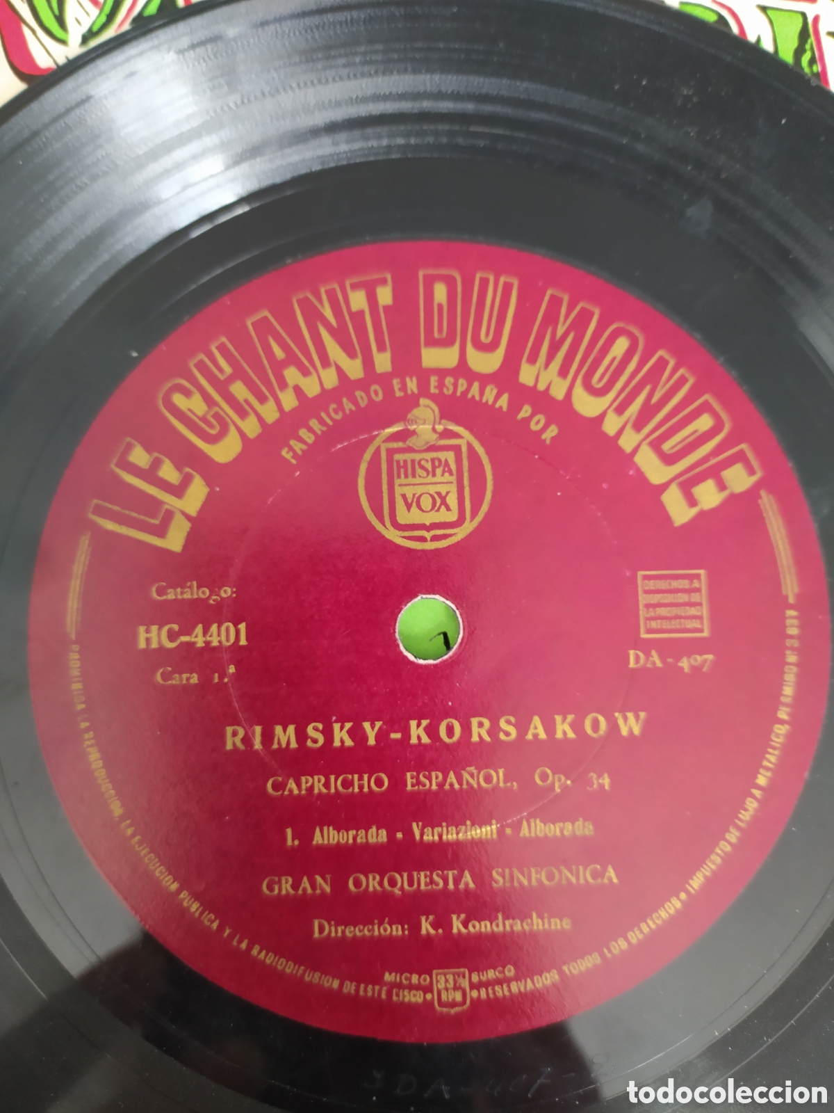 Discos de vinilo: Rimsky Korsakov. Capricho Espa&ntilde;ol - Foto 3