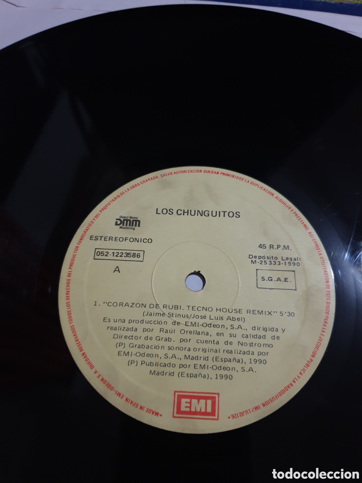 Discos de vinilo: Los chunguitos - corazon de rub&iacute; - Foto 3