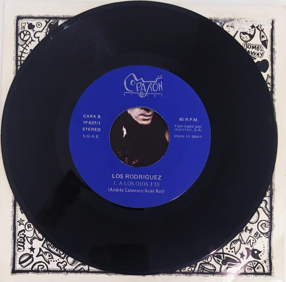 Discos de vinilo: Single Los Rodriguez - A Los Ojos - Foto 3