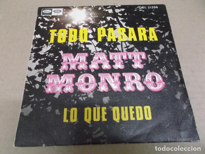 Discos de vinilo: MATT MONRO (SN) TODO PASARA A&Ntilde;O &ndash; 1969 - Foto 1