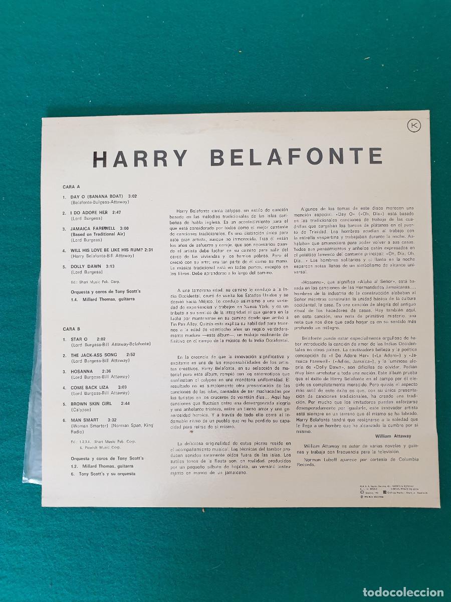 Discos de vinilo: Harry Belafonte &ndash; Calypso - Foto 2