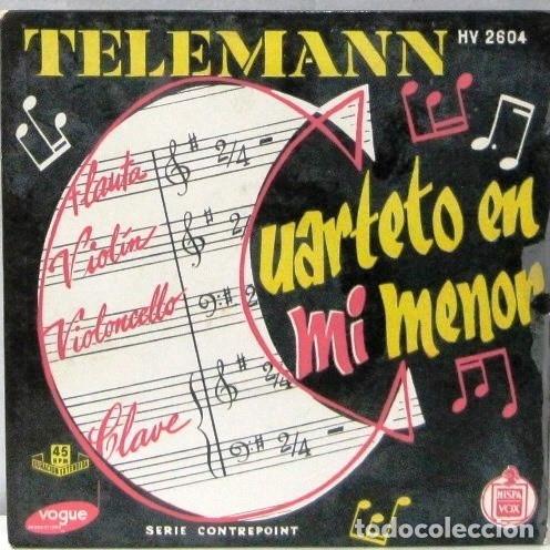 Discos de vinilo: TELEMANN - CUARTETO EN MI MENOR - SINGLE - Foto 1