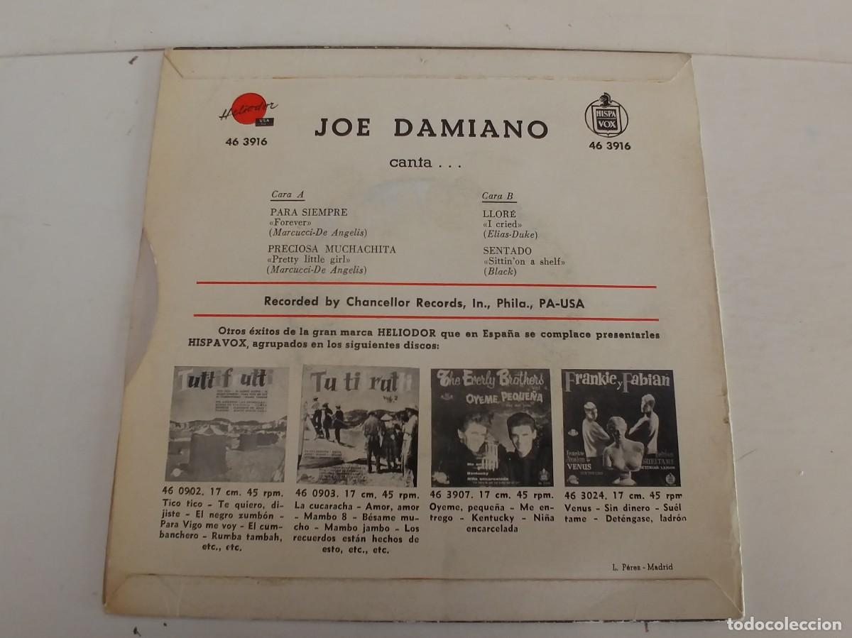 Discos de vinilo: JOE DAMIANO-EP PARA SIEMPRE +3 - Foto 2