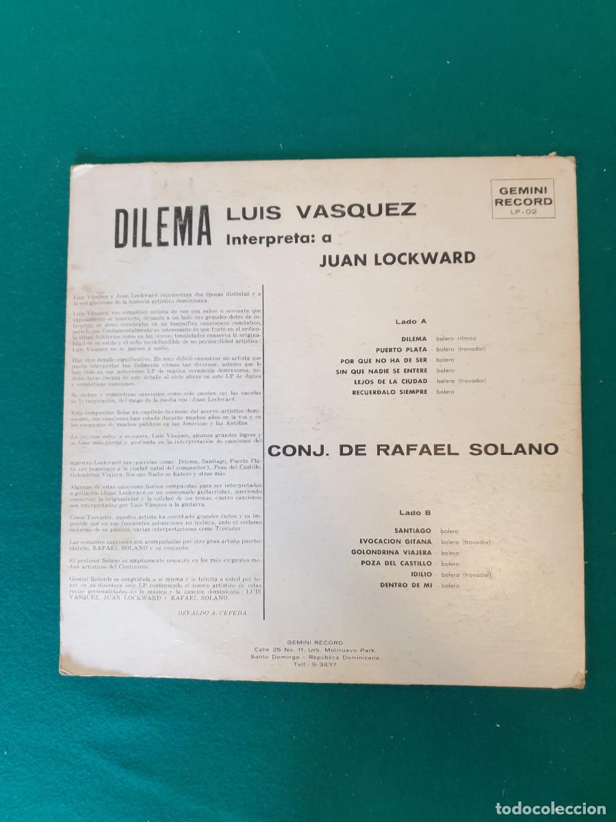 Discos de vinilo: DILEMA LUIS VASQUEZ . - Foto 2