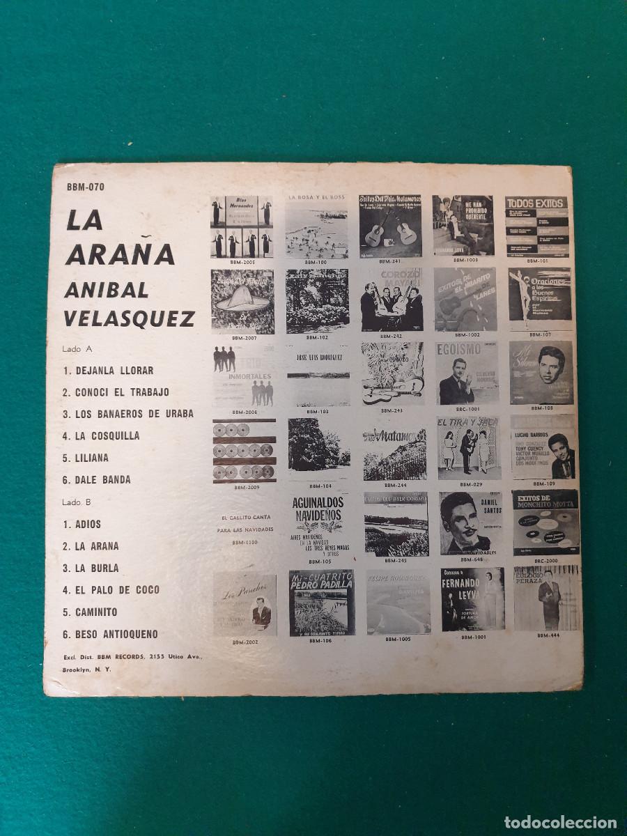 Discos de vinilo: An&iacute;bal Vel&aacute;squez &ndash; La Ara&ntilde;a - Foto 2