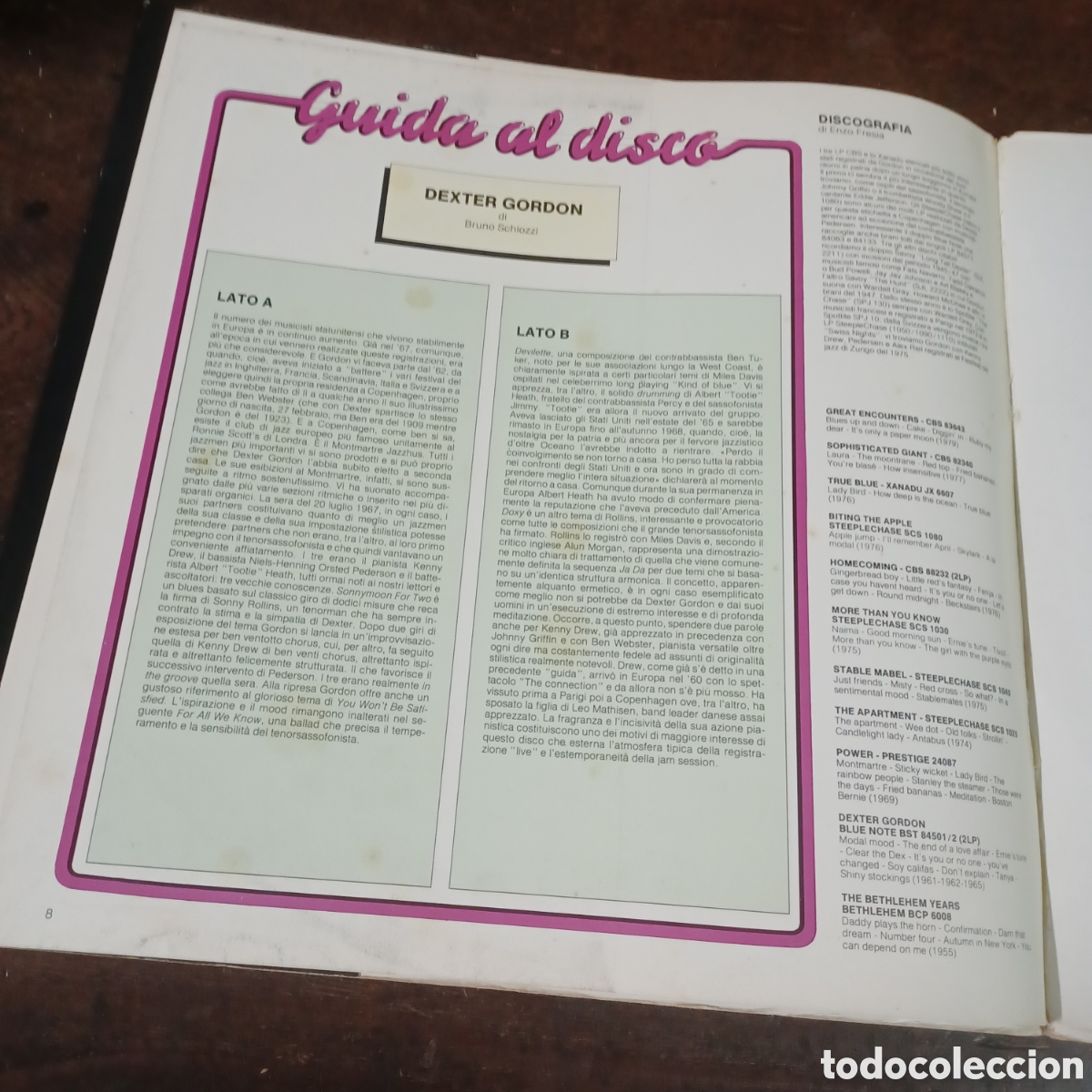Discos de vinilo: DEXTER GORDON - I GRANDI DEL JAZZ - Foto 2